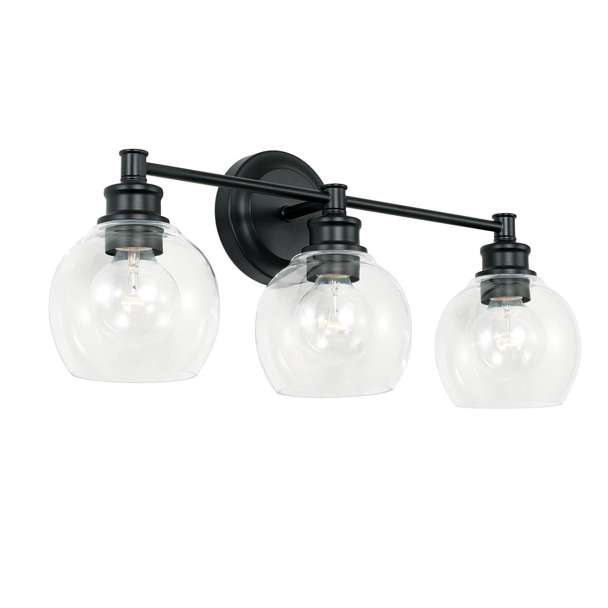 Capital Lighting 121131MB-426 Mid Century 3 Light Vanity Matte Black