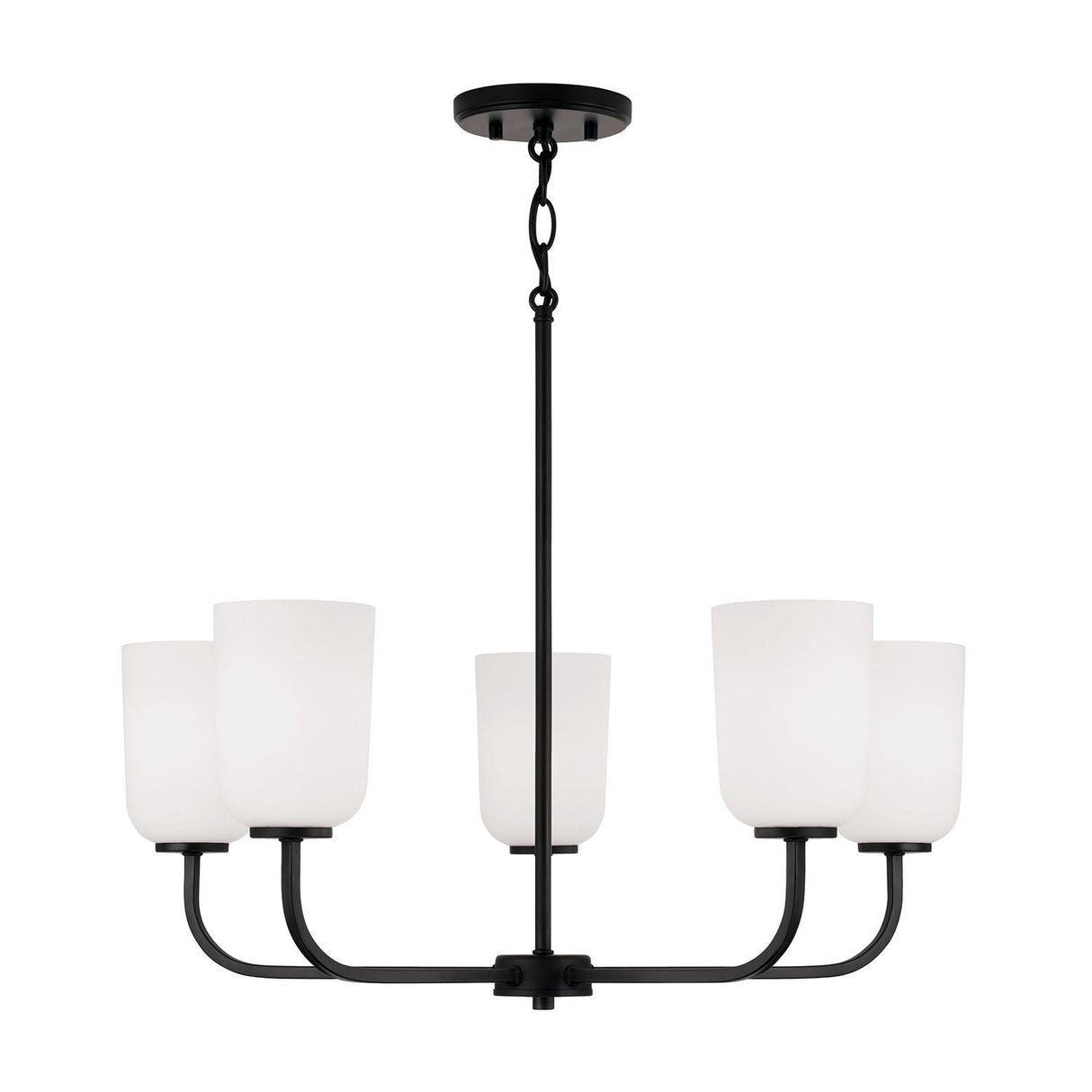 Capital Lighting 448851MB-542 Lawson 5 Light Chandelier Matte Black