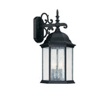 Capital Lighting 9834BK Main Street 3 Light Outdoor Wall Lantern Black