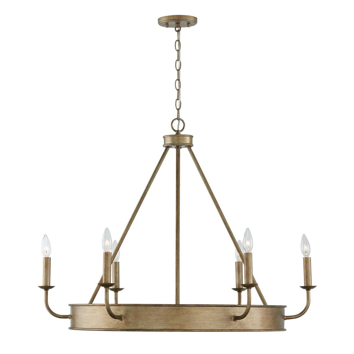 Capital Lighting 449261ML Nole 6 Light Chandelier Mystic Luster