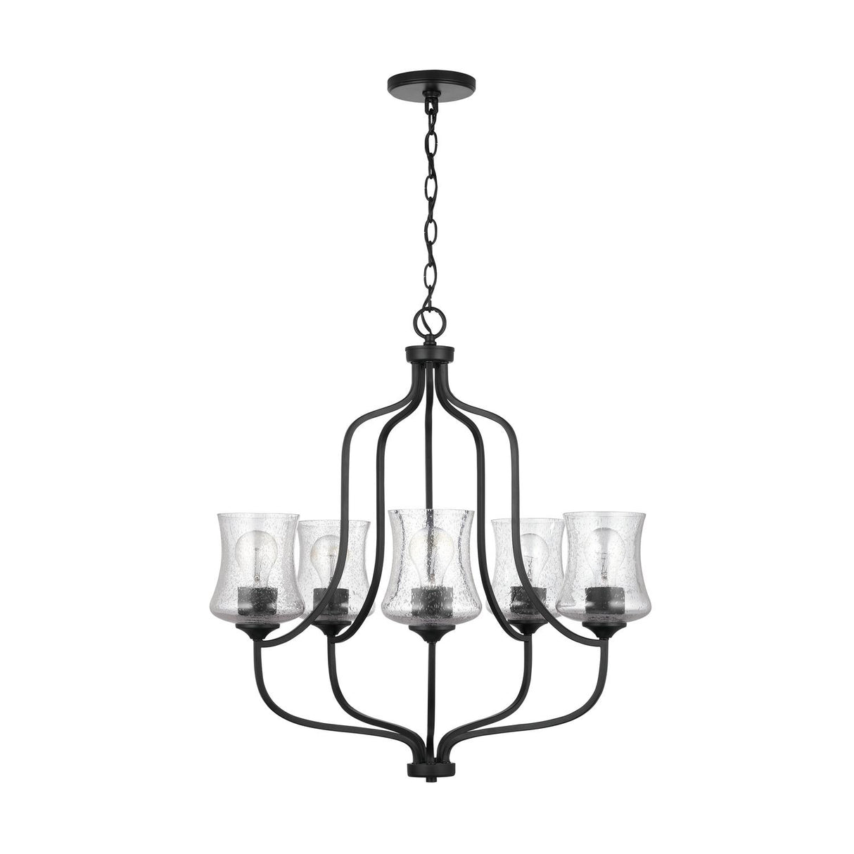 Capital Lighting 439251MB-499 Reeves 5 Light Chandelier Matte Black