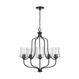 Capital Lighting 439251MB-499 Reeves 5 Light Chandelier Matte Black