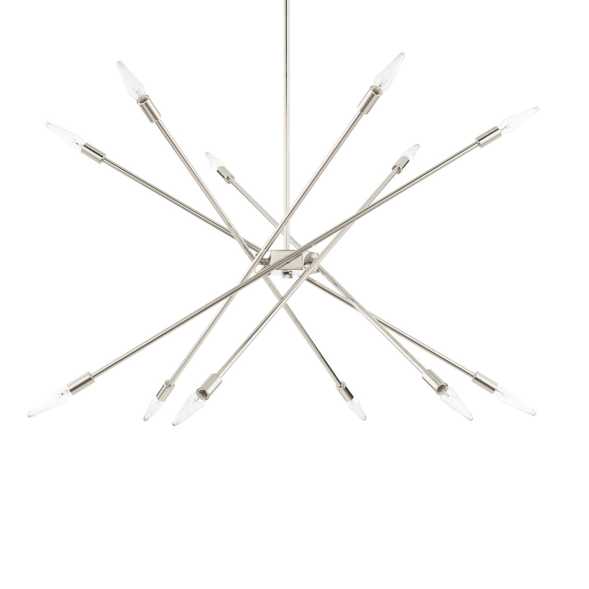 Capital Lighting 425601PN Kris 12 Light Chandelier Polished Nickel