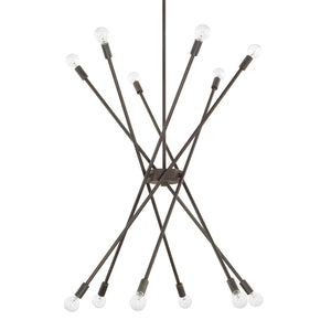 Capital Lighting 425601NG Kris 12 Light Chandelier Nordic Grey