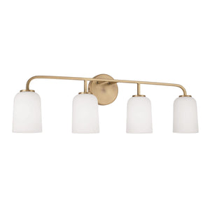 Capital Lighting 148841AD-542 Lawson 4 Light Vanity Aged Brass