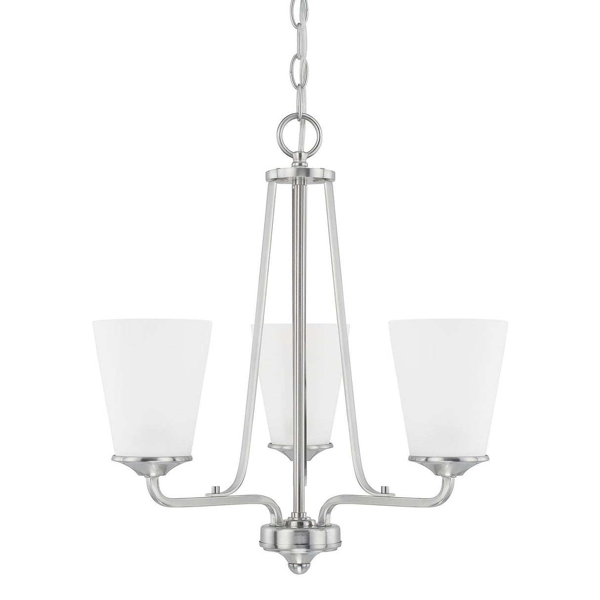 Capital Lighting 414131BN-331 Braylon 3 Light Chandelier Brushed Nickel