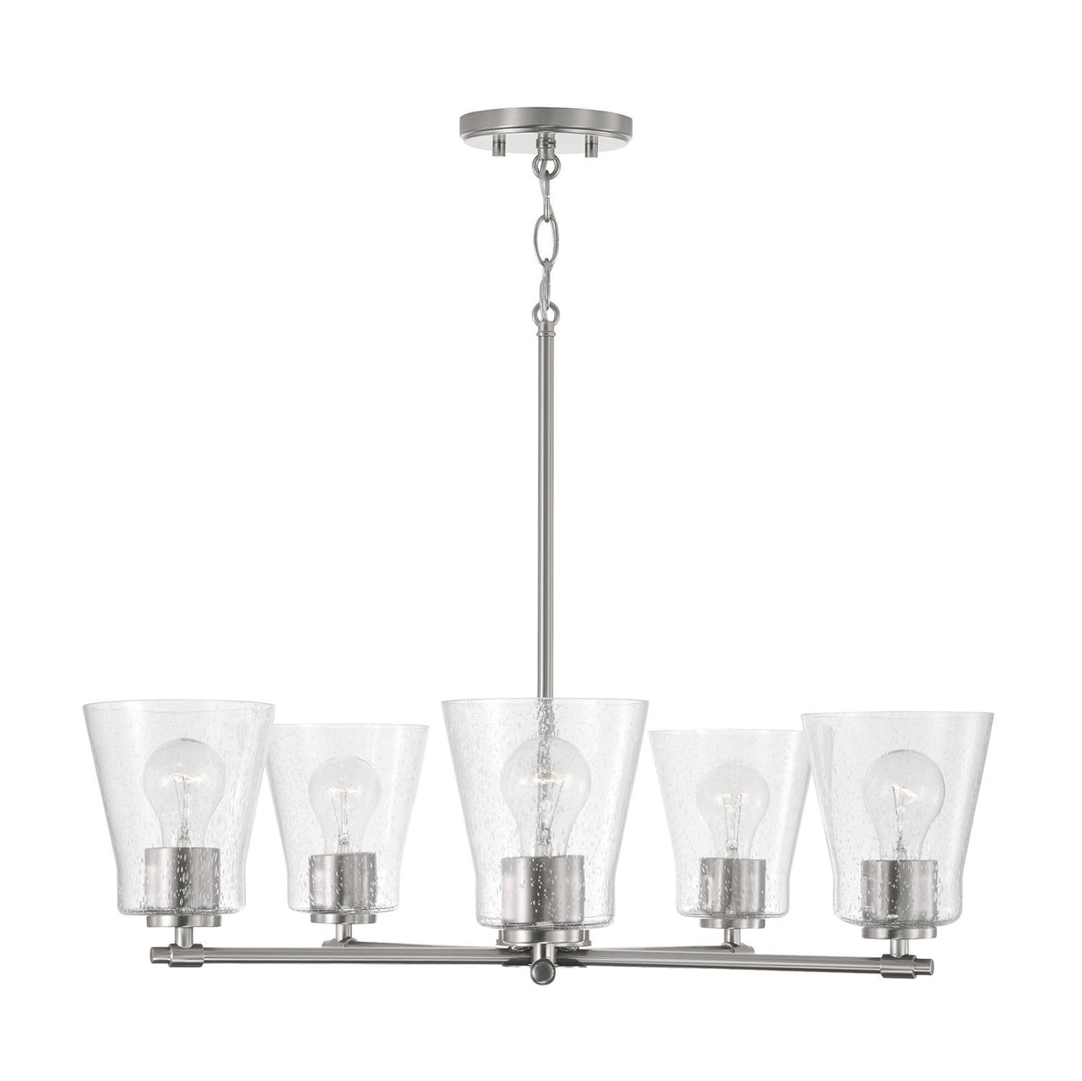 Capital Lighting 446951BN-533 Baker 5 Light Chandelier Brushed Nickel