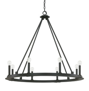 Capital Lighting 4918BI-000 Pearson 8 Light Chandelier Black Iron