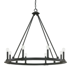 Capital Lighting 4918BI-000 Pearson 8 Light Chandelier Black Iron