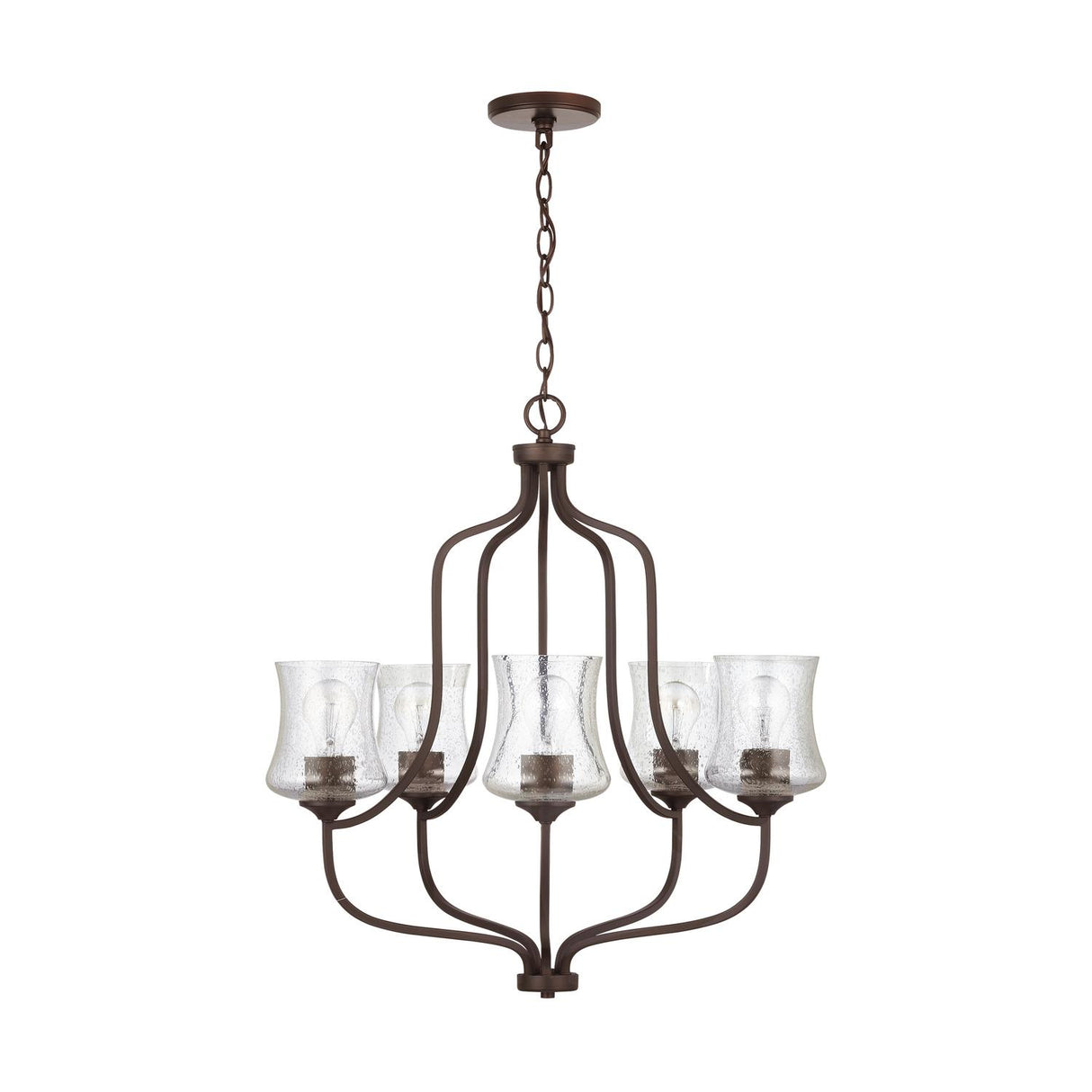 Capital Lighting 439251BZ-499 Reeves 5 Light Chandelier Bronze