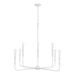 Capital Lighting 450381XW Paloma 8 Light Chandelier Textured White