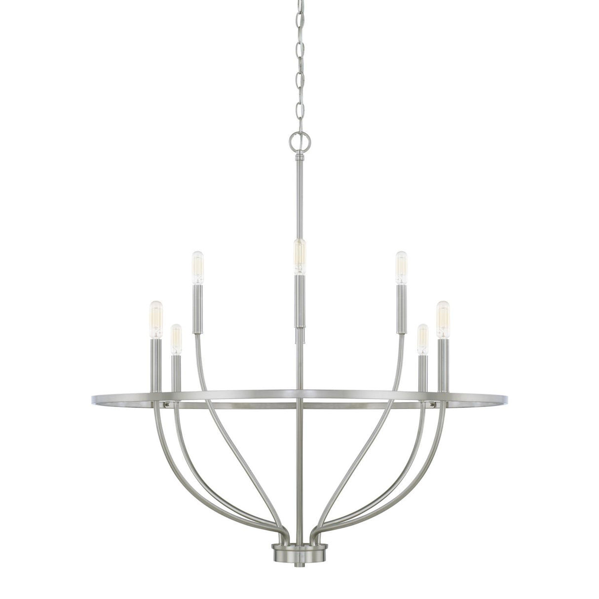 Capital Lighting 428581BN Greyson 8 Light Chandelier Brushed Nickel