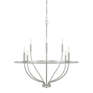 Capital Lighting 428581BN Greyson 8 Light Chandelier Brushed Nickel