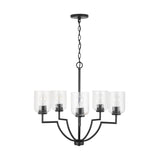 Capital Lighting 439351MB-500 Carter 5 Light Chandelier Matte Black