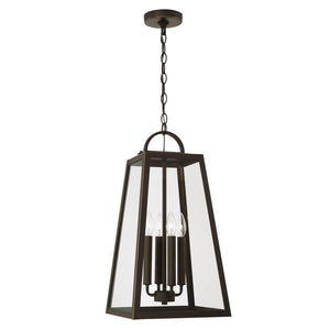 Capital Lighting 943744OZ Leighton 4 Light Outdoor Hanging Lantern Oiled Bronze