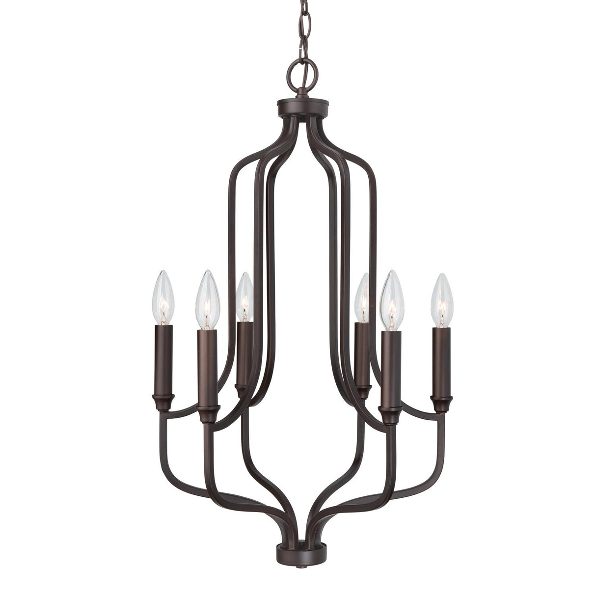 Capital Lighting 439261BZ Reeves 6 Light Chandelier Bronze