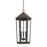 Capital Lighting 926933OZ Ellsworth 3 Light Outdoor Hanging Lantern Oiled Bronze