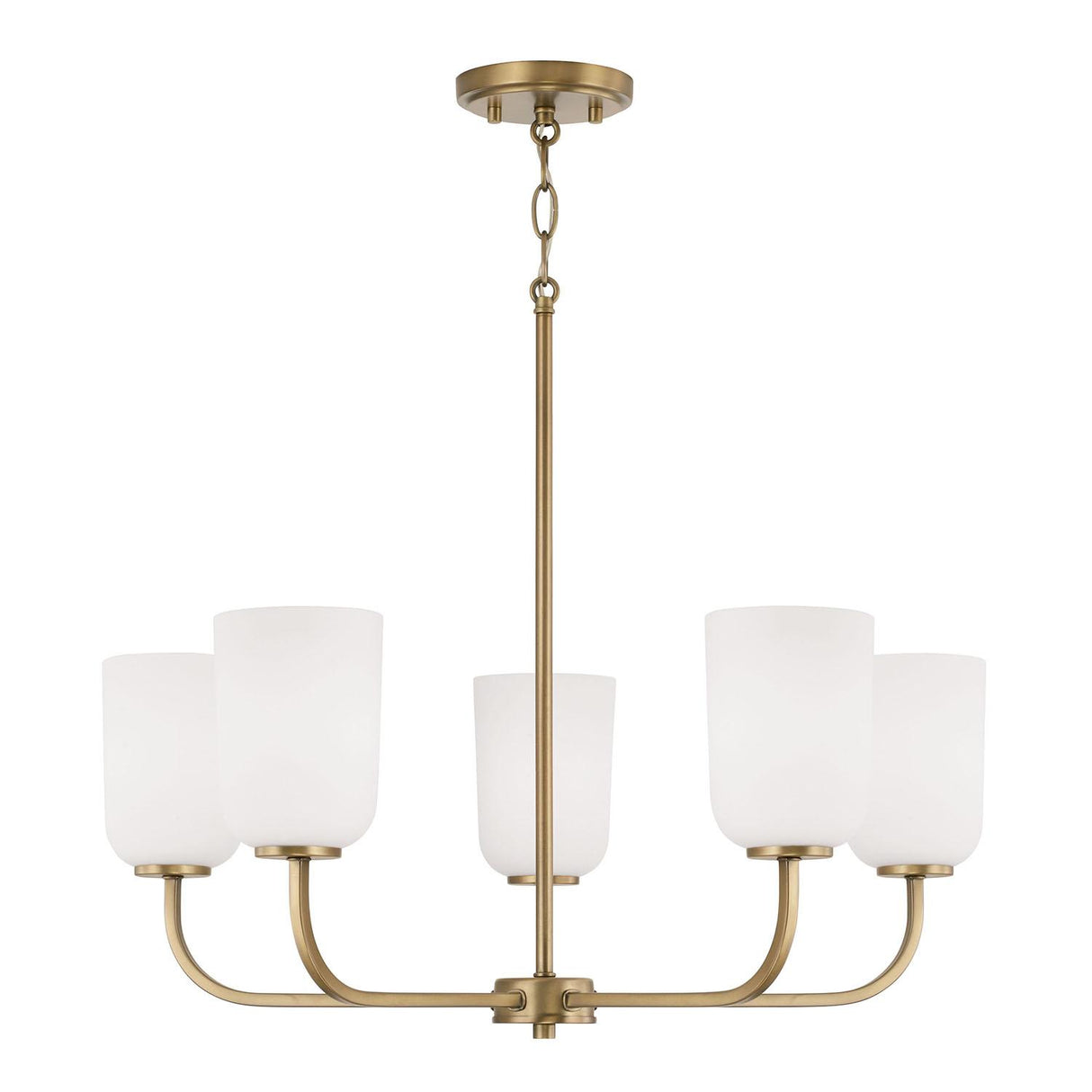 Capital Lighting 448851AD-542 Lawson 5 Light Chandelier Aged Brass