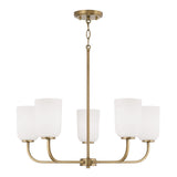 Capital Lighting 448851AD-542 Lawson 5 Light Chandelier Aged Brass