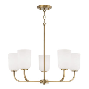 Capital Lighting 448851AD-542 Lawson 5 Light Chandelier Aged Brass