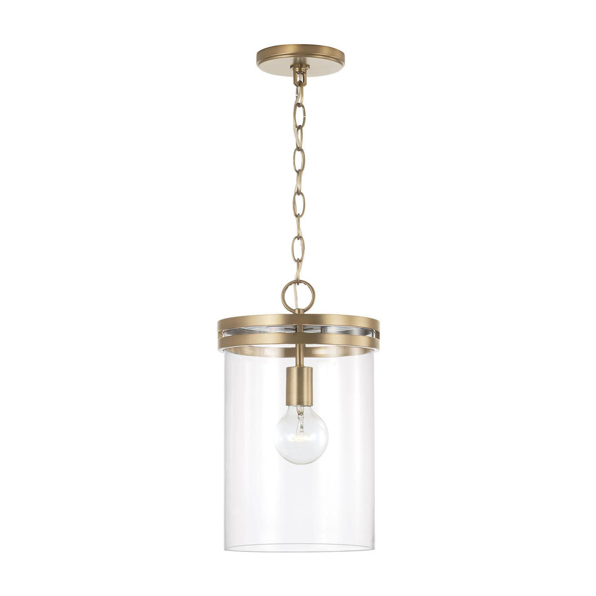 Capital Lighting 348711AD Fuller 1 Light Pendant Aged Brass