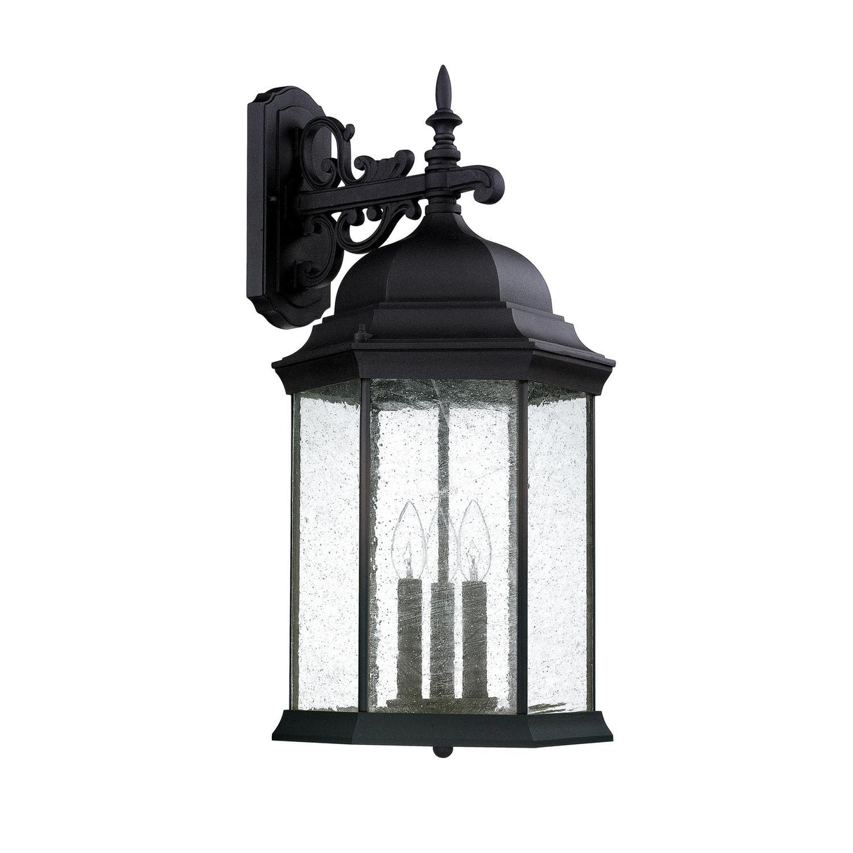 Capital Lighting 9838BK Main Street 3 Light Outdoor Wall Lantern Black