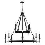 Capital Lighting 445201IH Ogden 12 Light Chandelier Brushed Black Iron