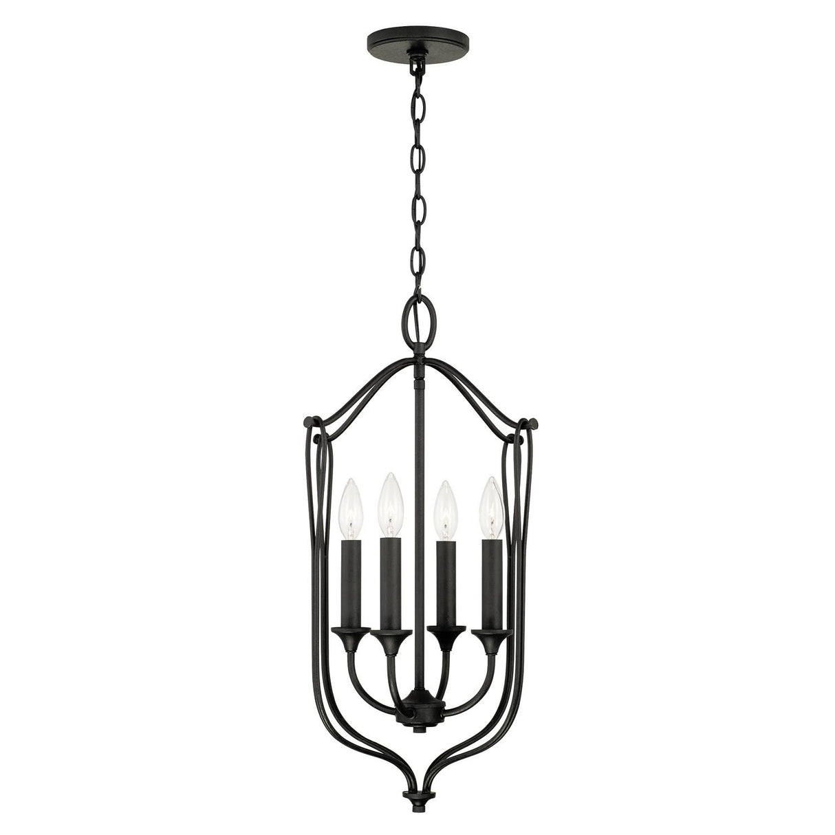 Capital Lighting 541641BI Bentley 4 Light Foyer Black Iron