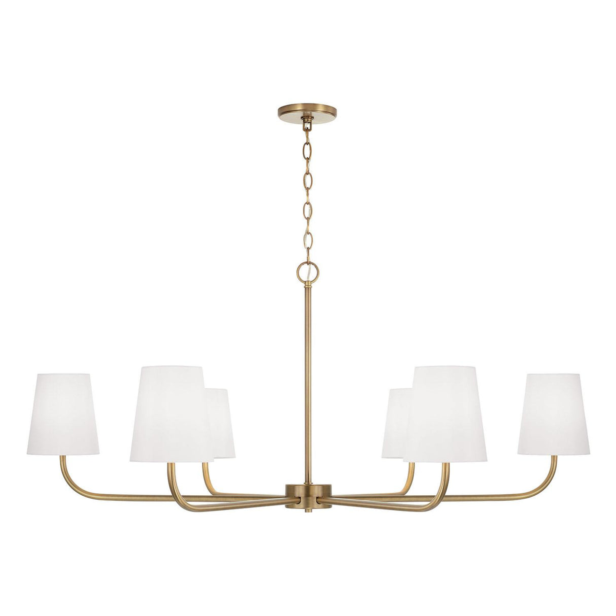 Capital Lighting 449461AD-706 Brody 6 Light Chandelier Aged Brass