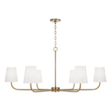 Capital Lighting 449461AD-706 Brody 6 Light Chandelier Aged Brass