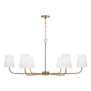 Capital Lighting 449461AD-706 Brody 6 Light Chandelier Aged Brass