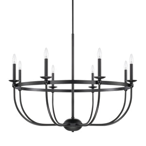 Capital Lighting 425181MB Rylann 8 Light Chandelier Matte Black