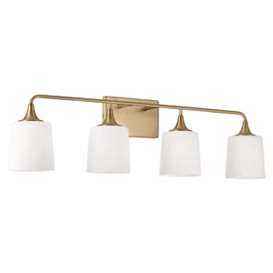 Capital Lighting 148941AD-541 Presley 4 Light Vanity Aged Brass