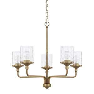 Capital Lighting 428851AD-451 Colton 5 Light Chandelier Aged Brass