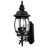 Capital Lighting 9863BK French Country 3 Light Outdoor Wall Lantern Black