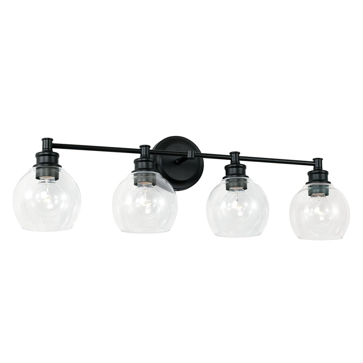 Capital Lighting 121141MB-426 Mid Century 4 Light Vanity Matte Black