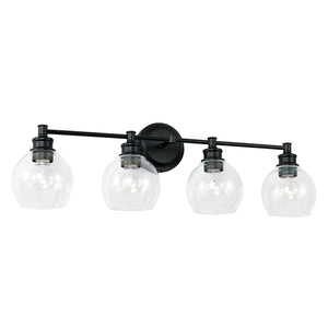 Capital Lighting 121141MB-426 Mid Century 4 Light Vanity Matte Black