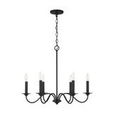 Capital Lighting 437261BI Vincent 6 Light Chandelier Black Iron