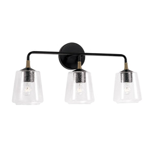 Capital Lighting 145631KB-530 Amara 3 Light Vanity Matte Black with Brass