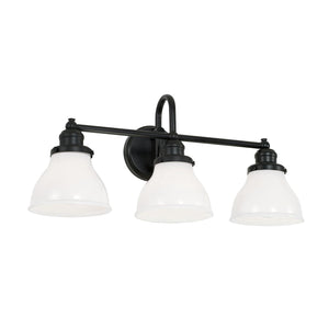 Capital Lighting 8303MB-128 Baxter 3 Light Vanity Matte Black