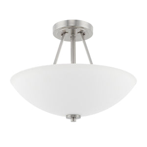 Capital Lighting 218921BN Stewart 2 Light Semi-Flush Brushed Nickel