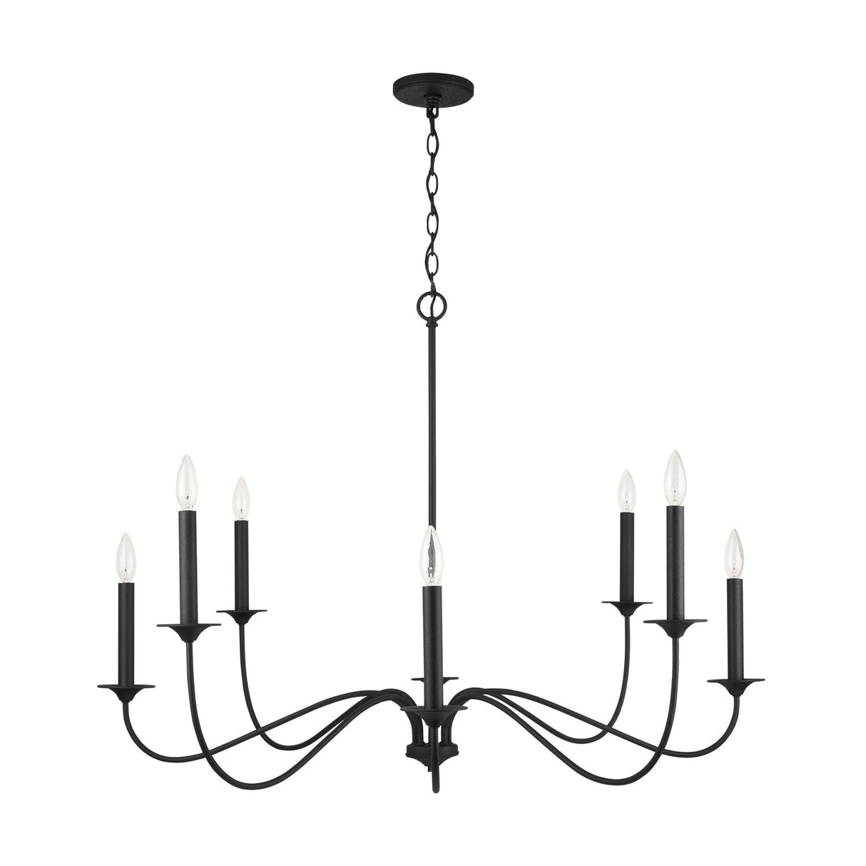 Capital Lighting 437281BI Vincent 8 Light Chandelier Black Iron