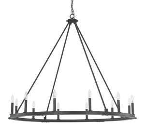 Capital Lighting 4912BI-000 Pearson 12 Light Chandelier Black Iron