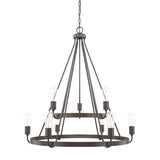 Capital Lighting 420091BZ Tanner 9 Light Chandelier Bronze