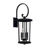 Capital Lighting 926741BK Howell 4 Light Outdoor Wall Lantern Black