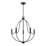 Capital Lighting 447051MB Madison 5 Light Chandelier Matte Black