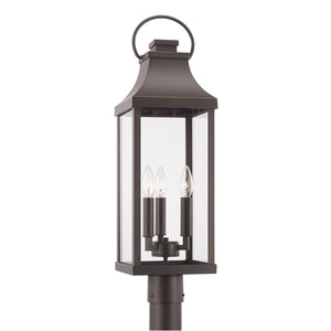 Capital Lighting 946432OZ Bradford 3 Light Outdoor Post Lantern Oiled Bronze
