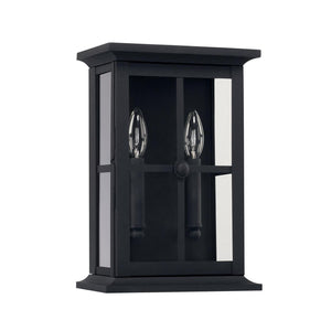 Capital Lighting 926422BK Mansell 2 Light Outdoor Wall Lantern Black
