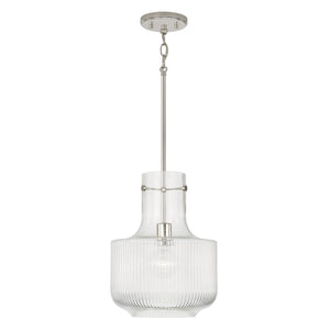Capital Lighting 345111PN Nyla 1 Light Pendant Polished Nickel