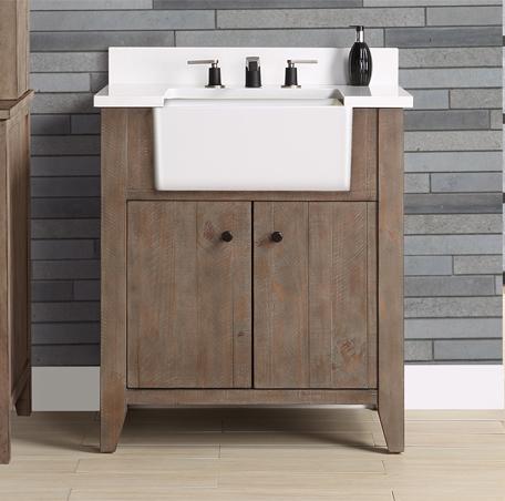 River View 30" Farmhouse Vanity - Coffee Bean